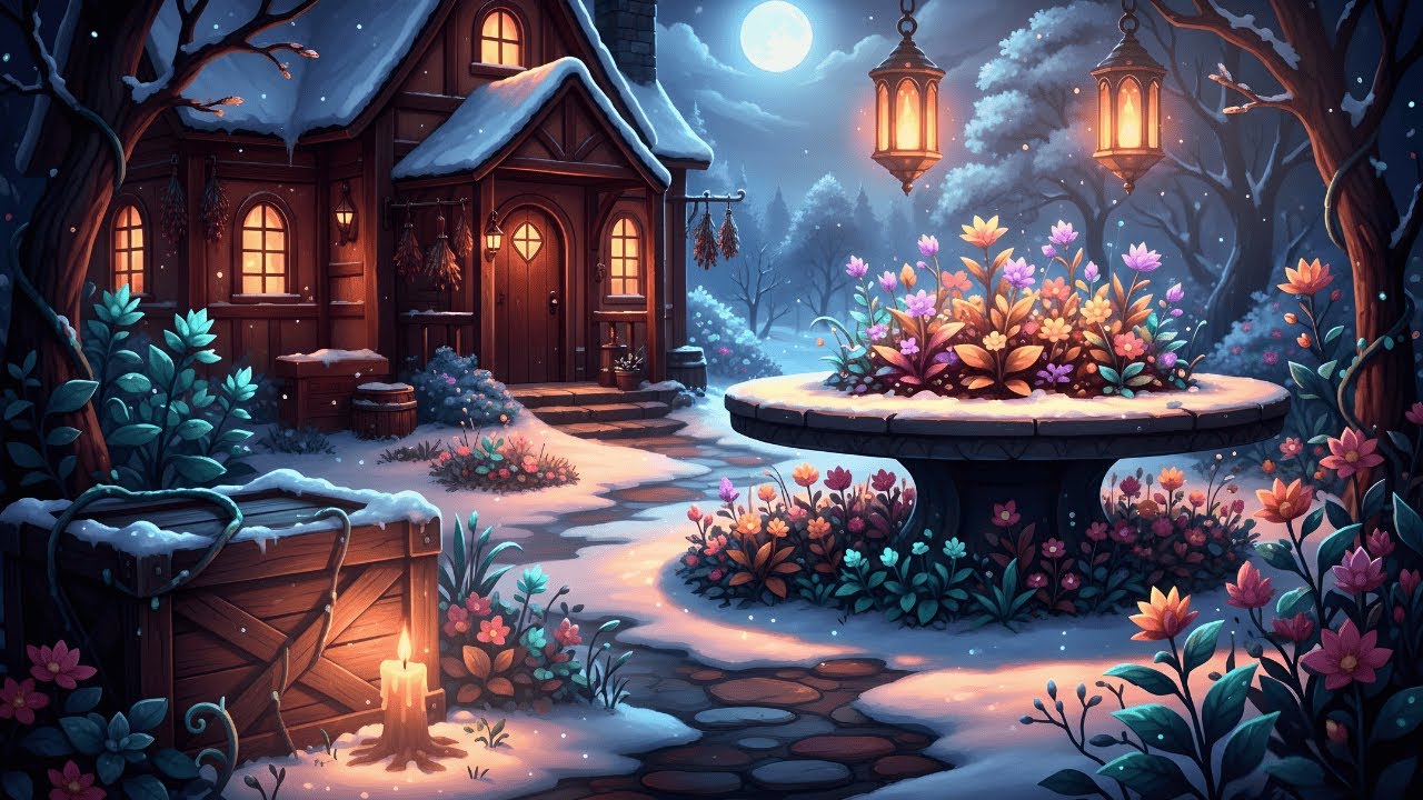 Winter Witch Cottage ✨&nbsp;Ambient Fantasy Lofi Music 📚 Cozy Lofi Reading and Study Music