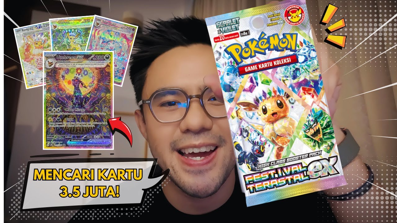 DAPAT 100 KARTU POKEMON TERASTAL FESTIVAL EX INDONESIA