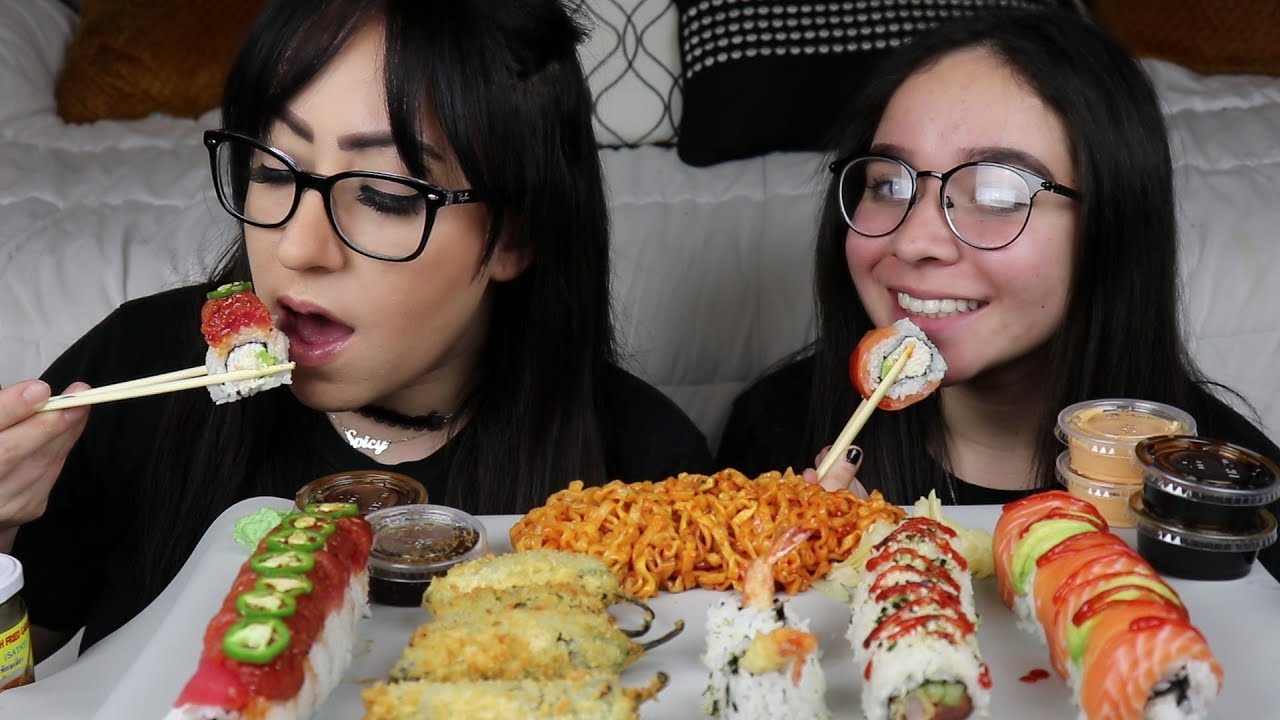 SUSHI AND RAMEN MUKBANG | EATING SHOW