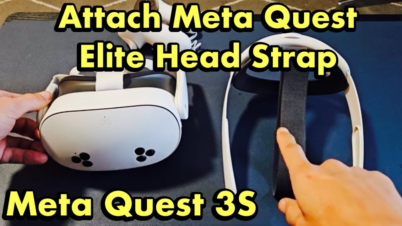 Meta Quest 3S: прикрепите ремешок Meta Quest Elite