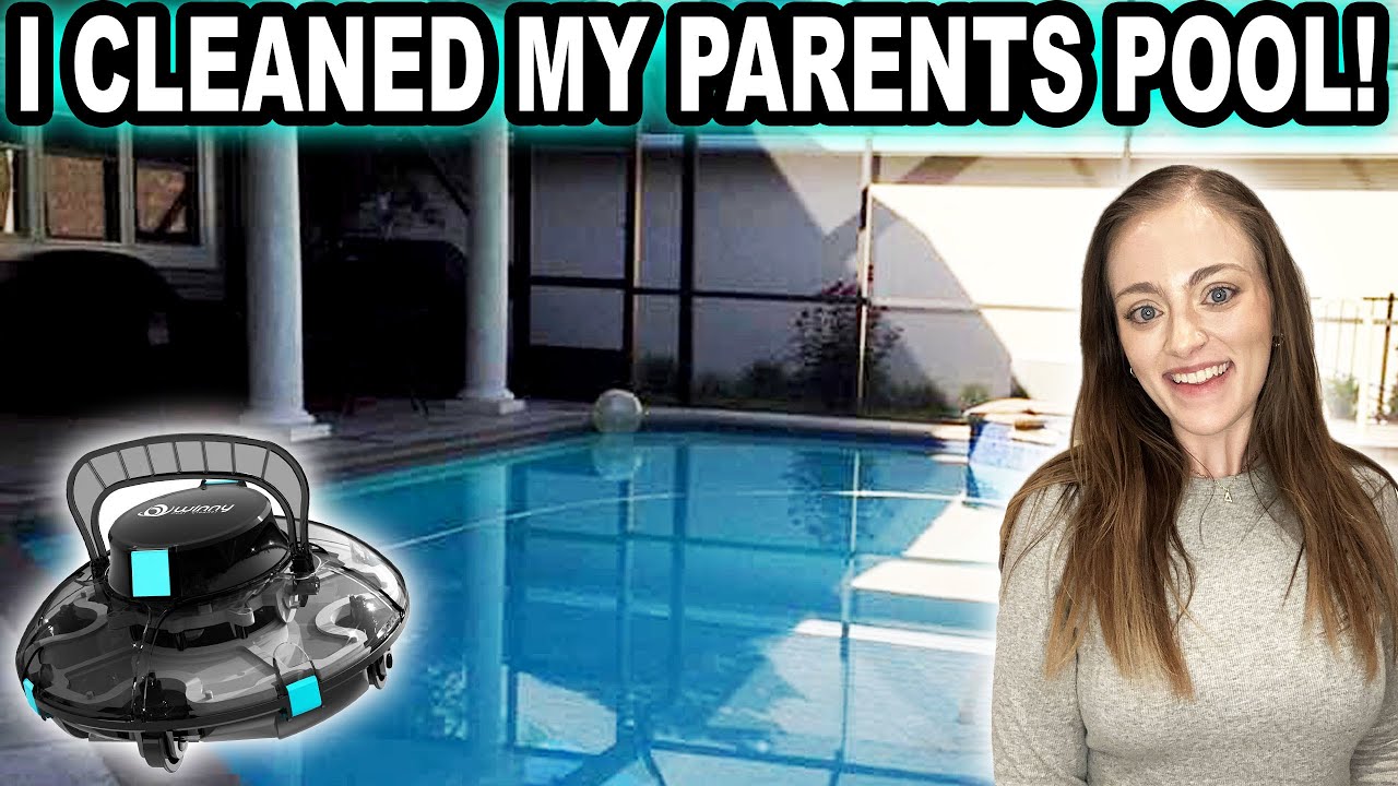 I CLEANED MY PARENTS POOL! (Winny 200SE Cordless Pool Vacuum, My Most Cost-Effective Option)