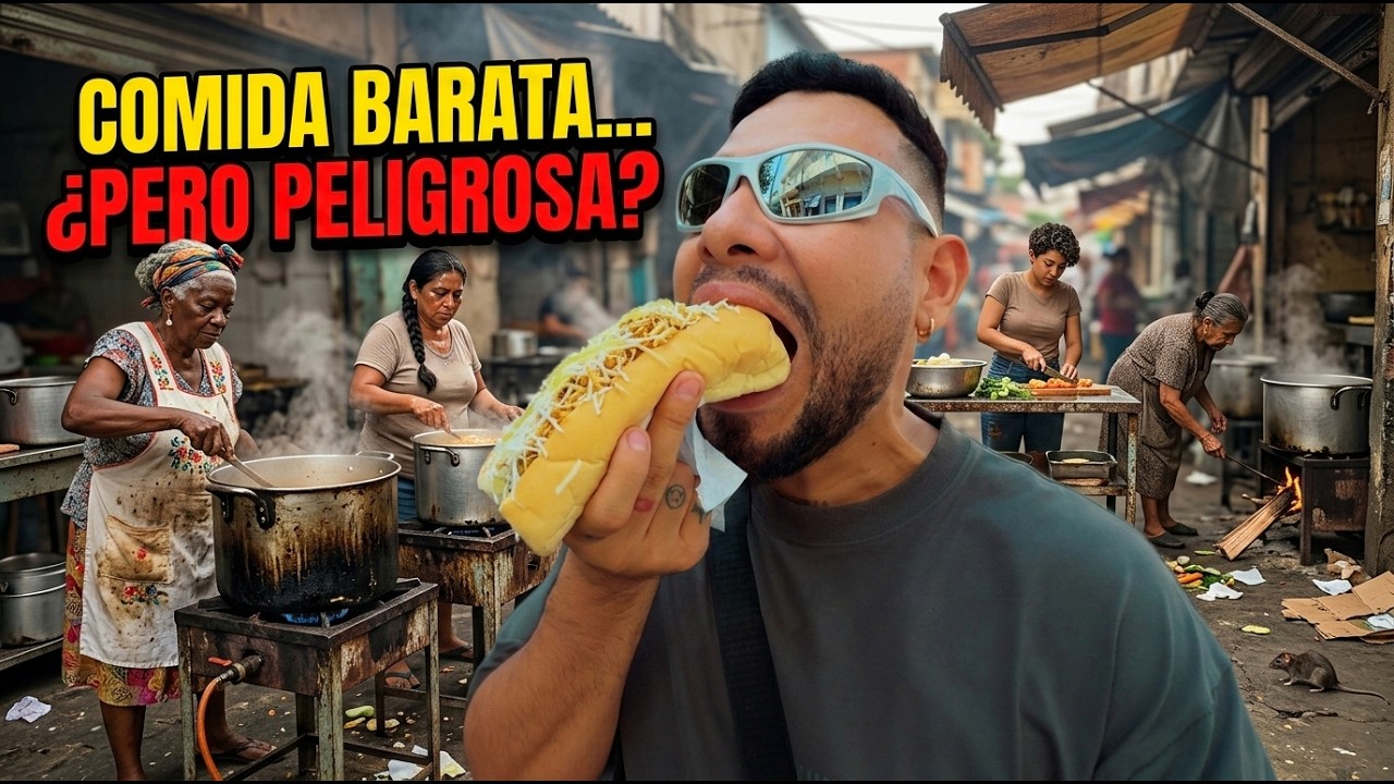 Probando la COMIDA MÁS BARATA del CENTRO… ¿Vale la pena? 😰