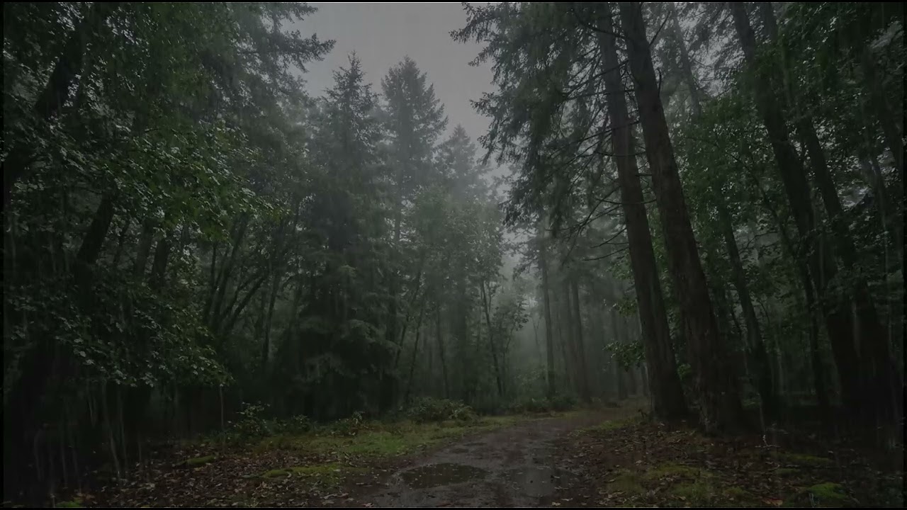 Soft Rain and Distant Thunder for Deep Rest – Perfect Study and Relaxation ASMR Atmosphere