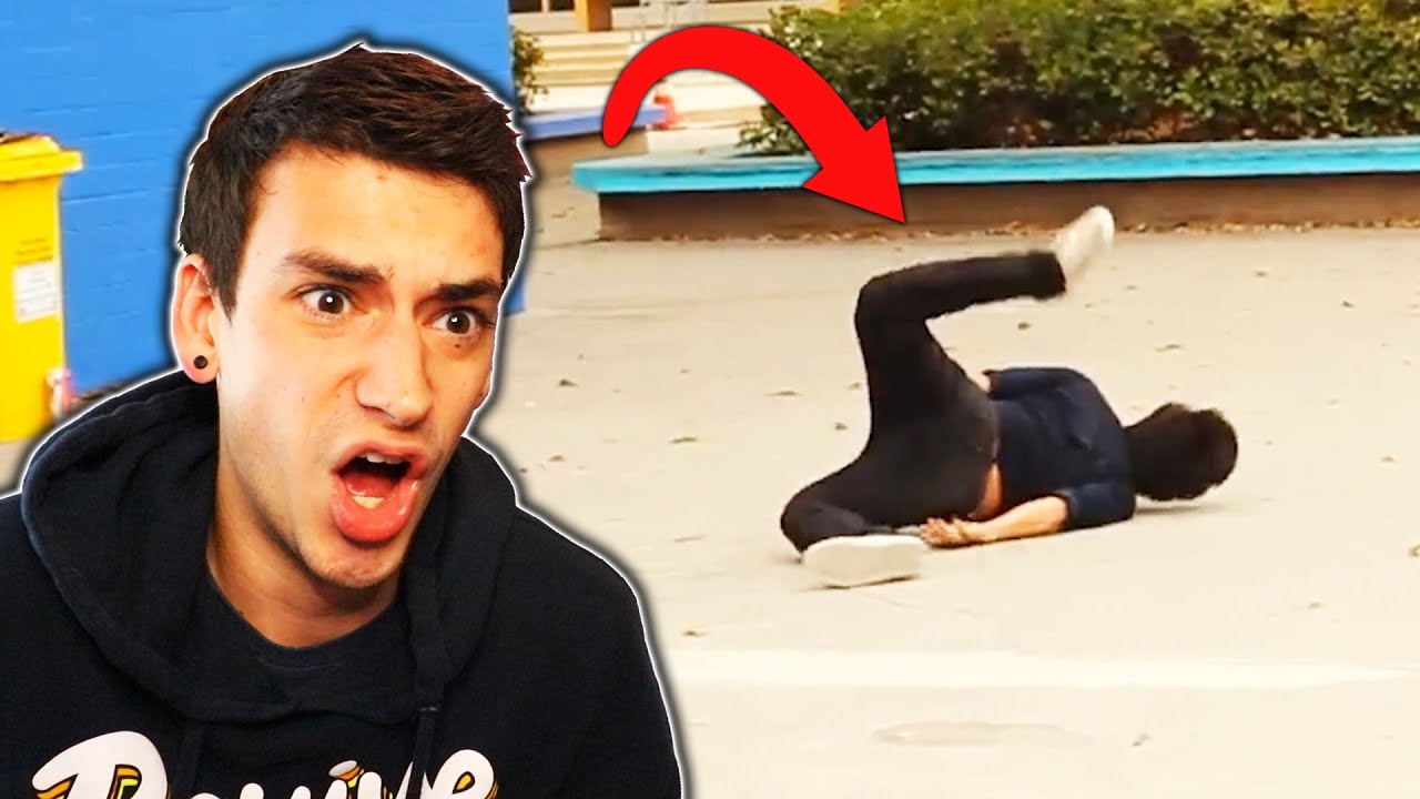 REACTING TO STUPID SKATE FALLS!