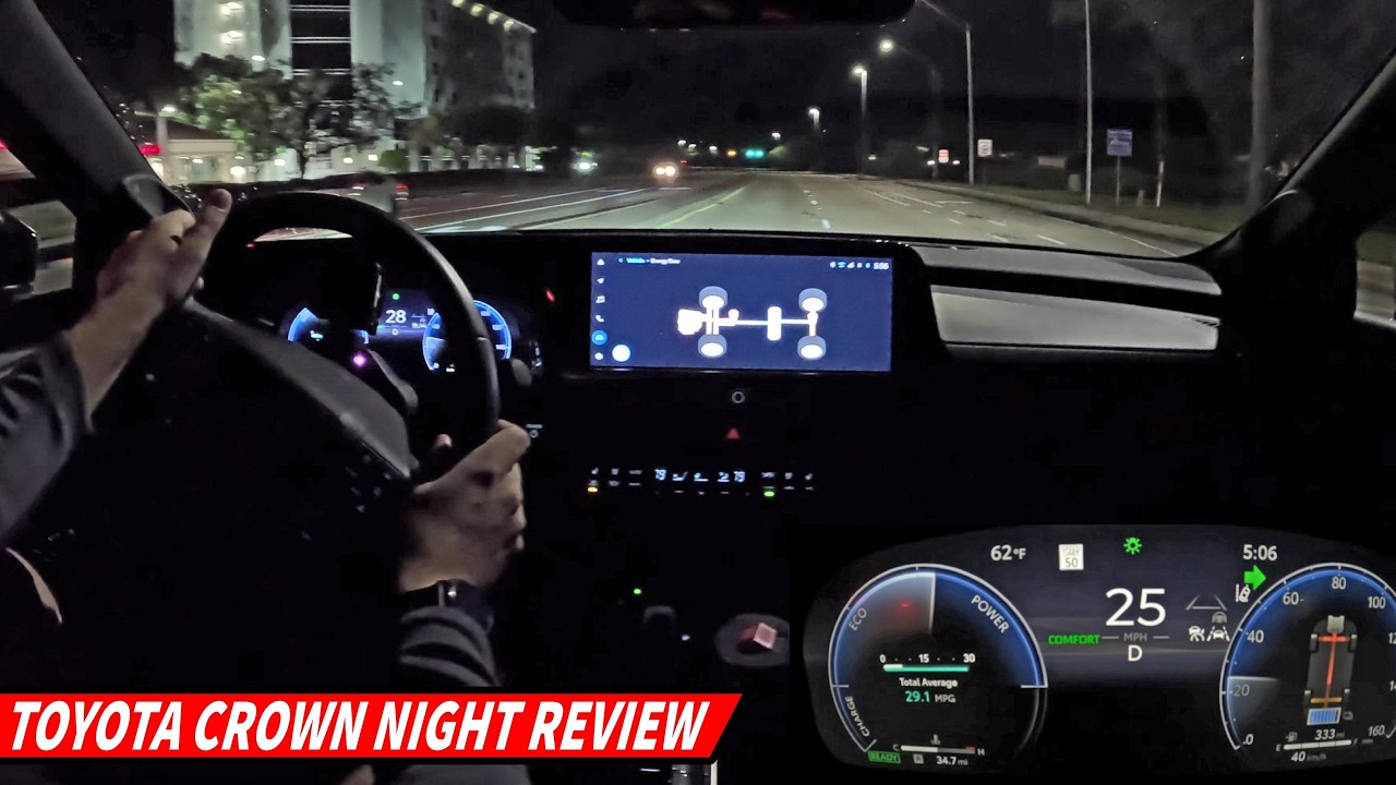 Toyota Crown Platinum Hybrid Max - Night Review