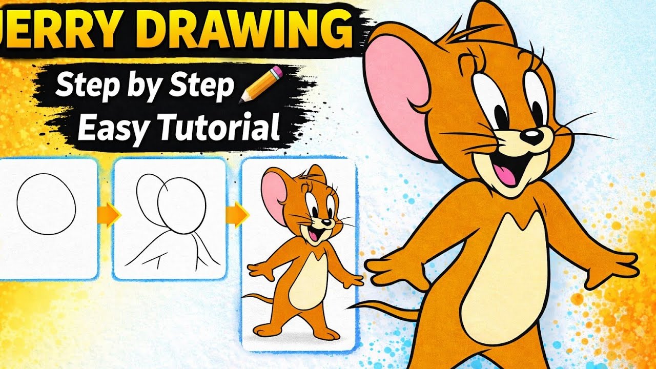 Tom and Jerry drawing tutorial step by step 
