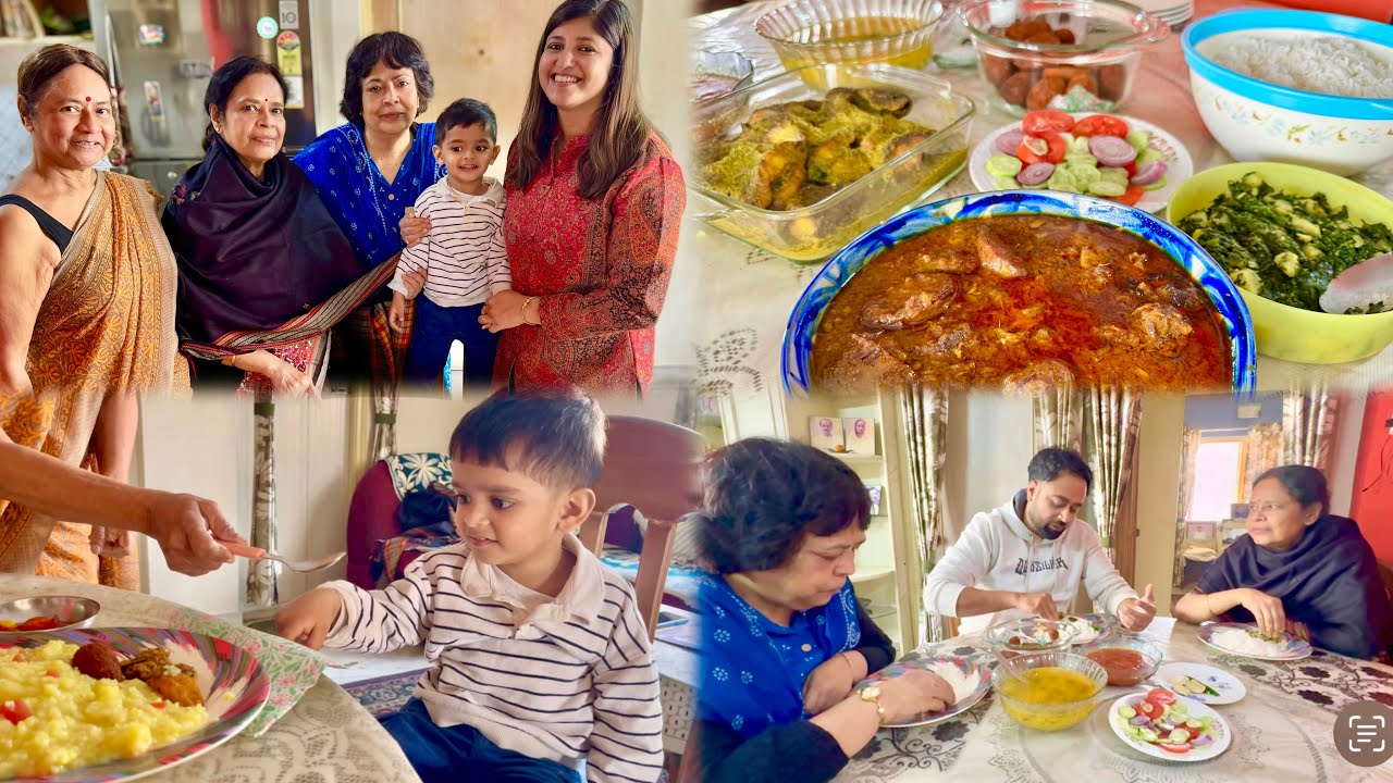 মামির বাড়ীতে নেমন্তন্ন | মটন কষা, ফিশ চপ, সর্ষে তেলাপিয়া 