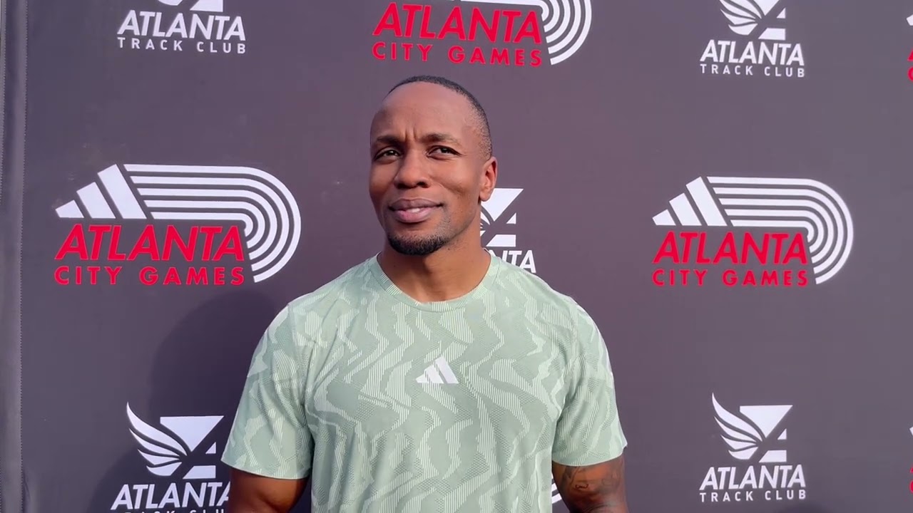 Akani Simbine before Atlanta City Games