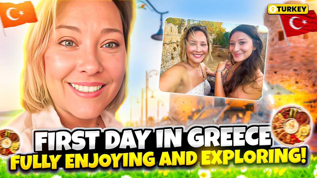 Our Ferry Ride to Greece 🇬🇷 First Day in Rhodes 🌊 Cave Exploring & Greek Food