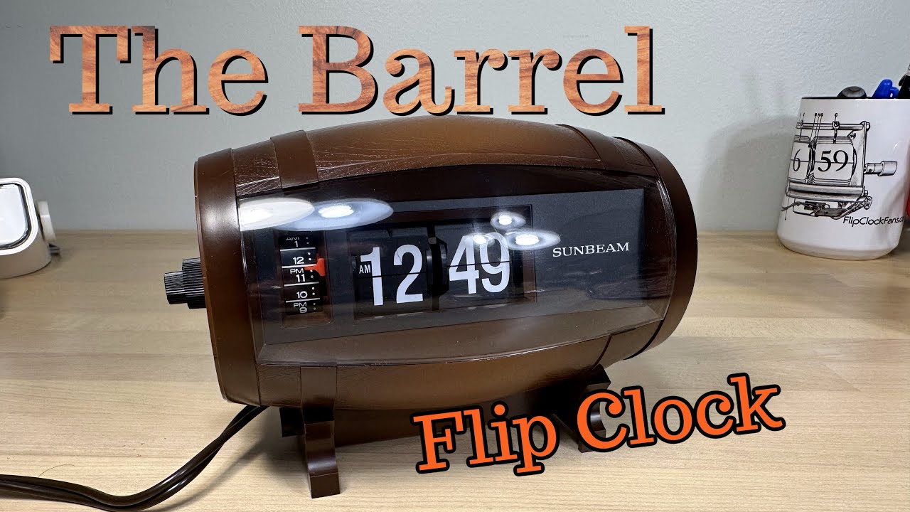 The Sunbeam Barrel Flip Clock - Model 85-115 Digi-Time X