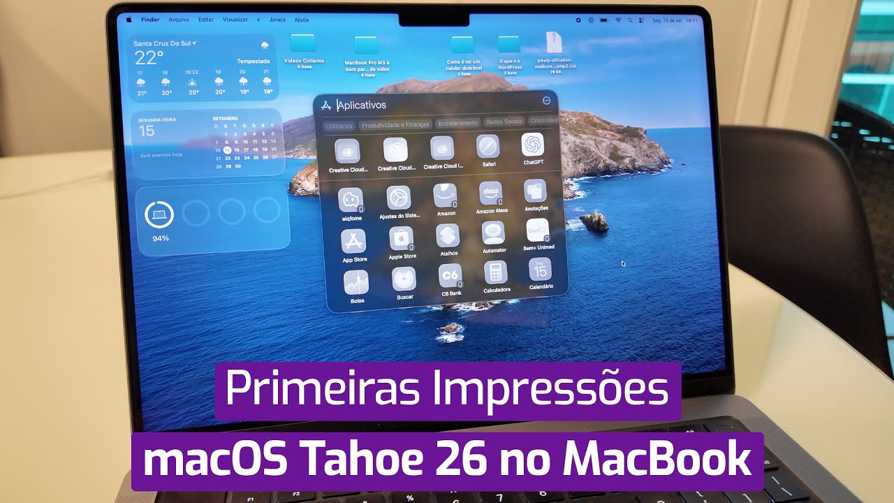 MacOS Tahoe 26 CHEGOU no MacBook: PRIMEIRAS IMPRESSÕES