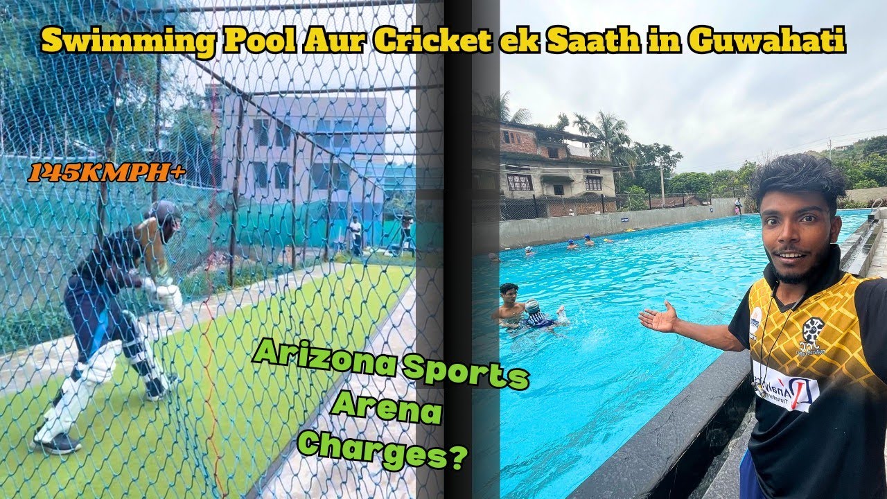 145Kmph pe first time Batting kia|| Swimming Pool and Cricket ek saath Guwahati mein|| Full Review
