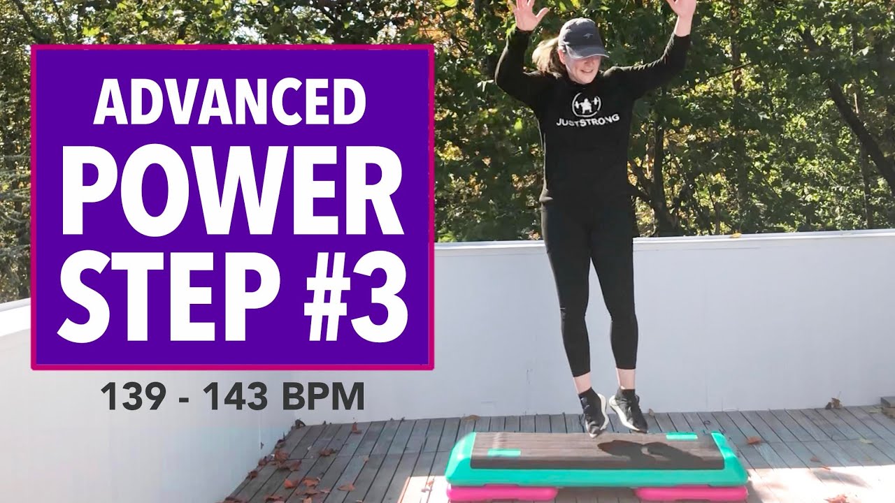 KAT'S ADVANCED POWER STEP AEROBICS WORKOUT #3 - Awesome music, fun choreography. (60 MIN)