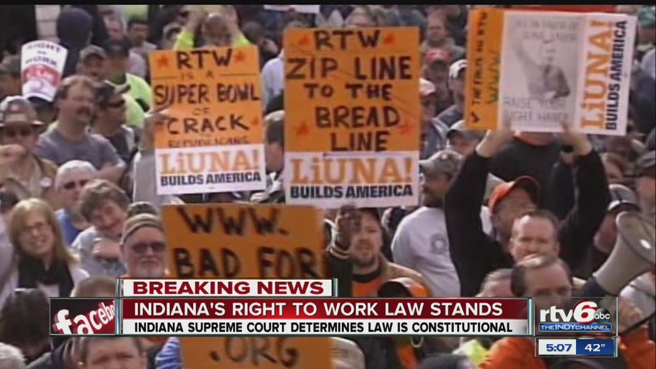 Indiana Supreme Court upholds state's right-to-work law