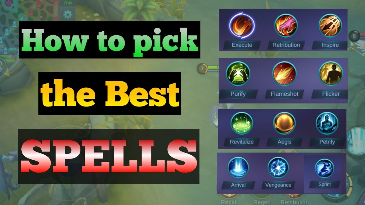 How to choose the right Spell | ML Spell Guide | Mobile Legends Guide | Eng Sub