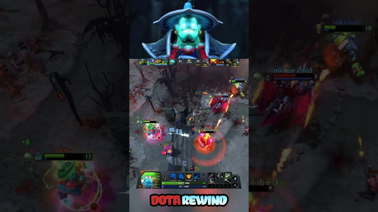 out of Mana? Not a Problem! #dota2  #shorts  #stormspirit  #rampage
