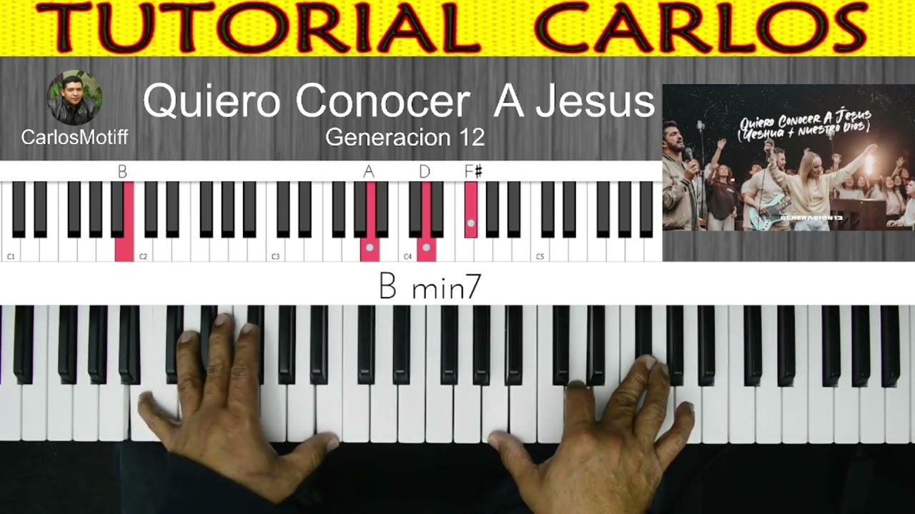 Quiero Conocer  A Jesus - Generacion 12 . Piano Carlos