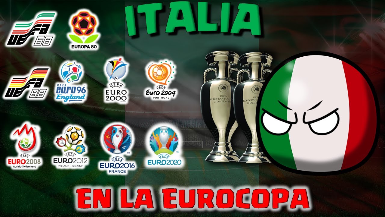 HISTORIA de ITALIA en la EUROCOPA  1968-2020 COUNTRYBALL
