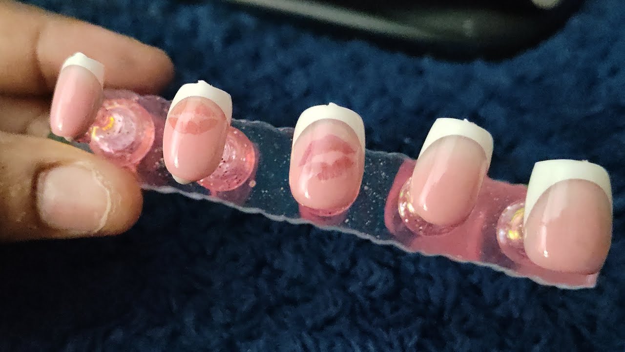 French kiss 💋 Builder gel press on nails 