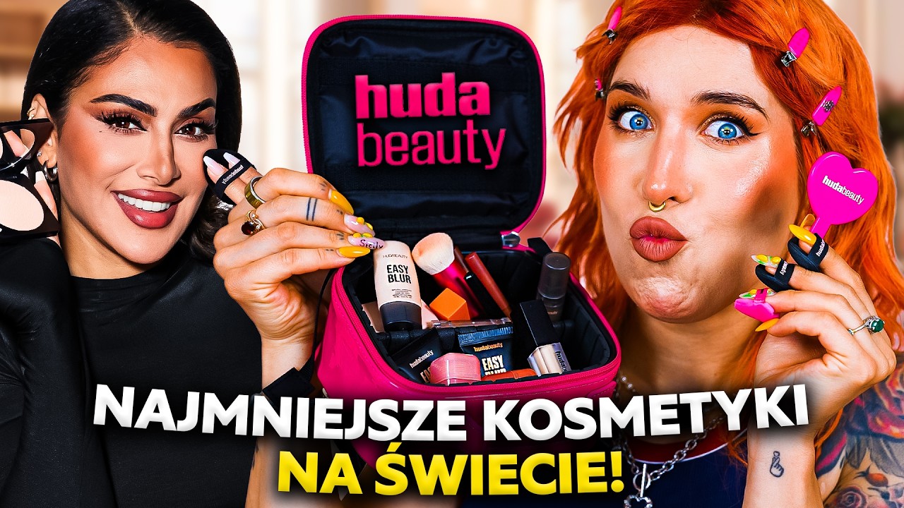 &diams; CAŁY MAKIJAŻ TYLKO NAJMNIEJSZYMI KOSMETYKAMI NA ŚWIECIE! od Huda Beauty &diams; Agnieszka Grzelak Beauty