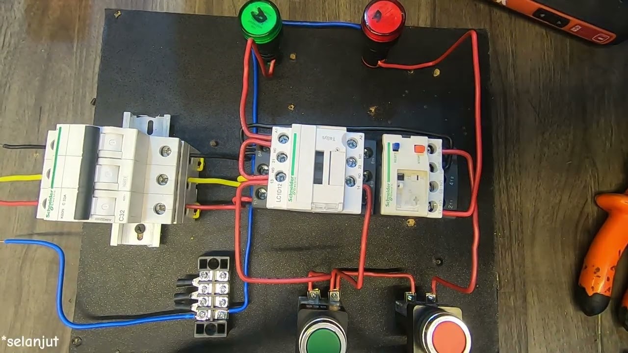 Cara Merakit contactor/kontaktor dan overload untuk motor listrik 3 phase