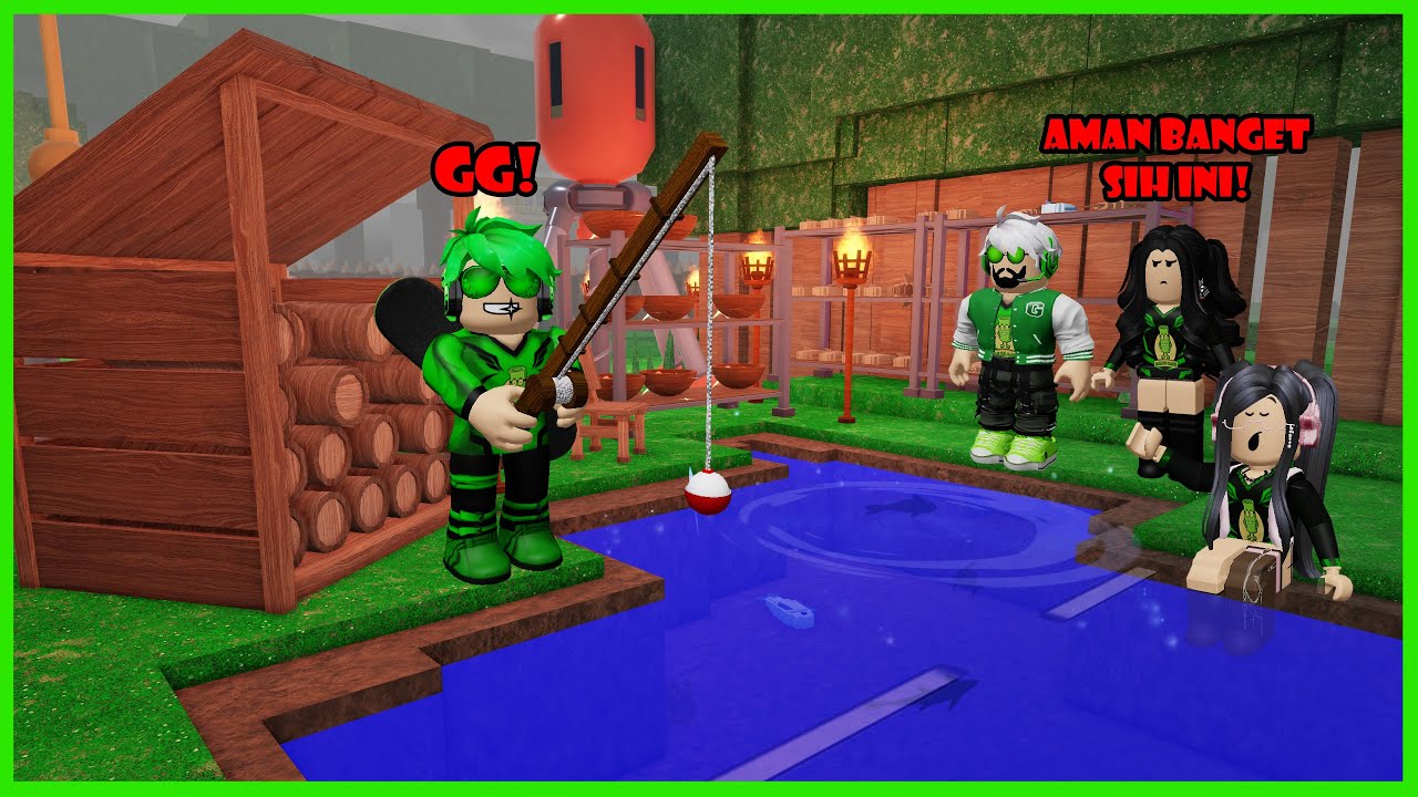 Aku Membuat Markas Kolam Pemancingan Paling Aman - Roblox 99 Night In The Forest
