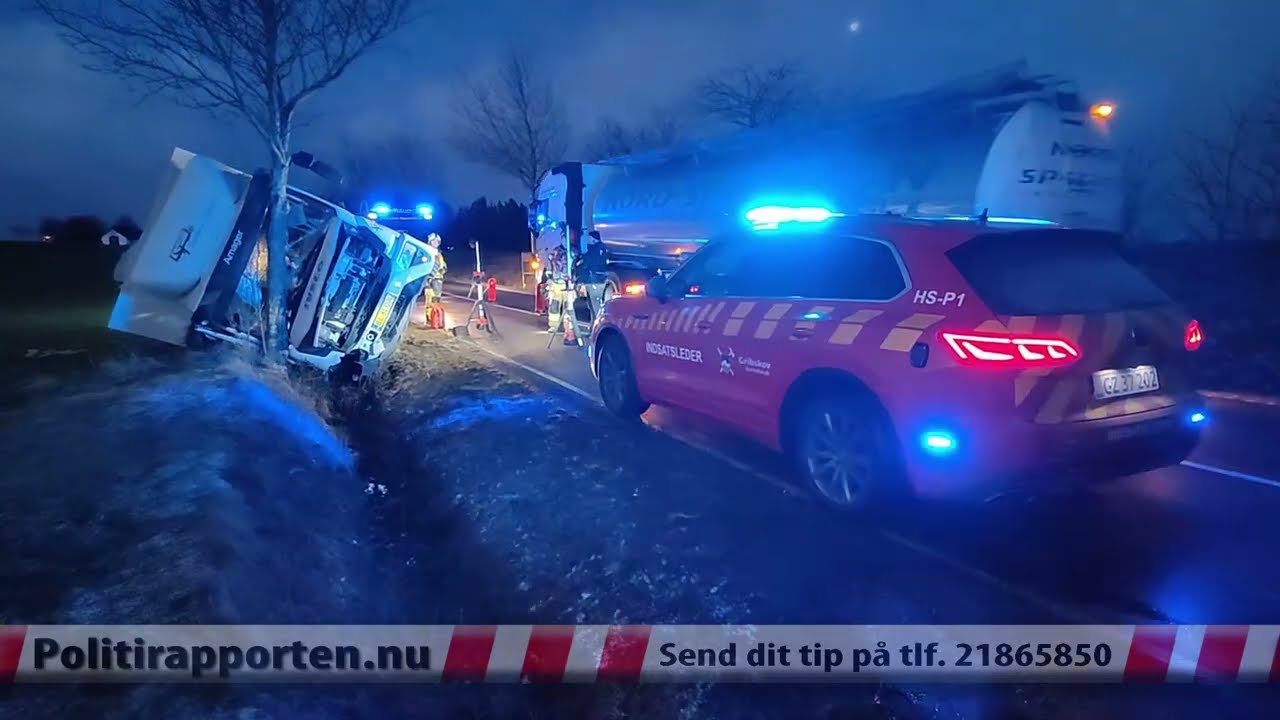 Bjergning af væltet lastbil   TJ Bjergning