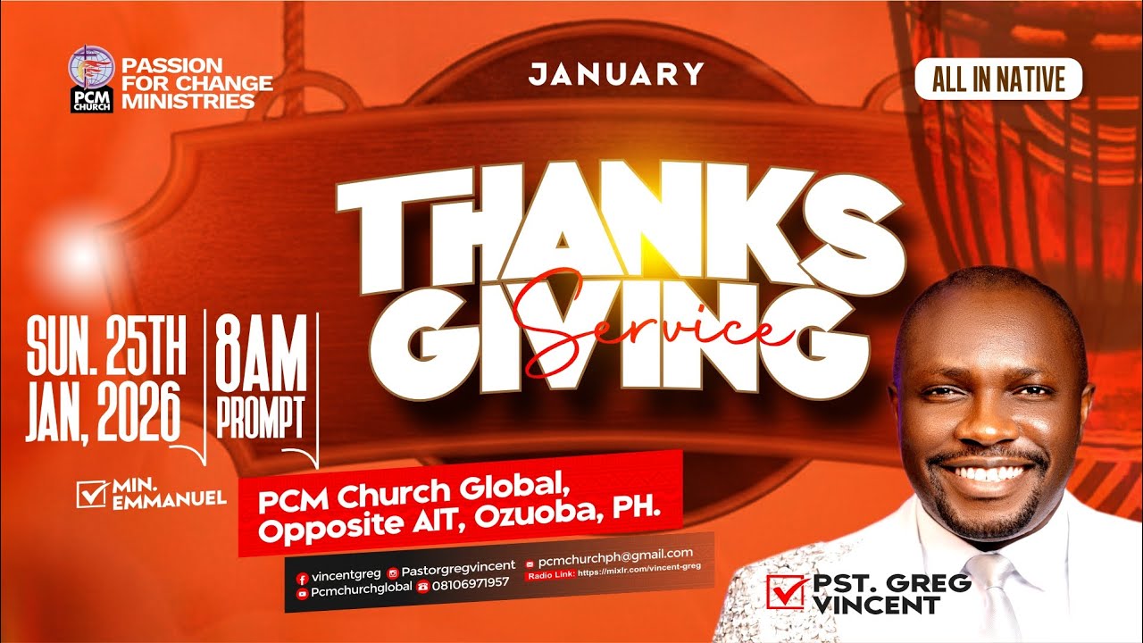 25/01/2025: GLOBAL COMBINED SUNDAY SERVICE.