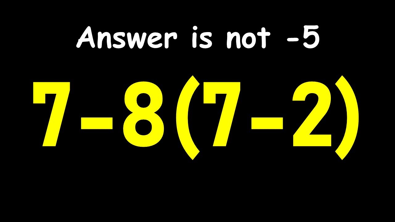 Most People Get This Math Question Wrong!