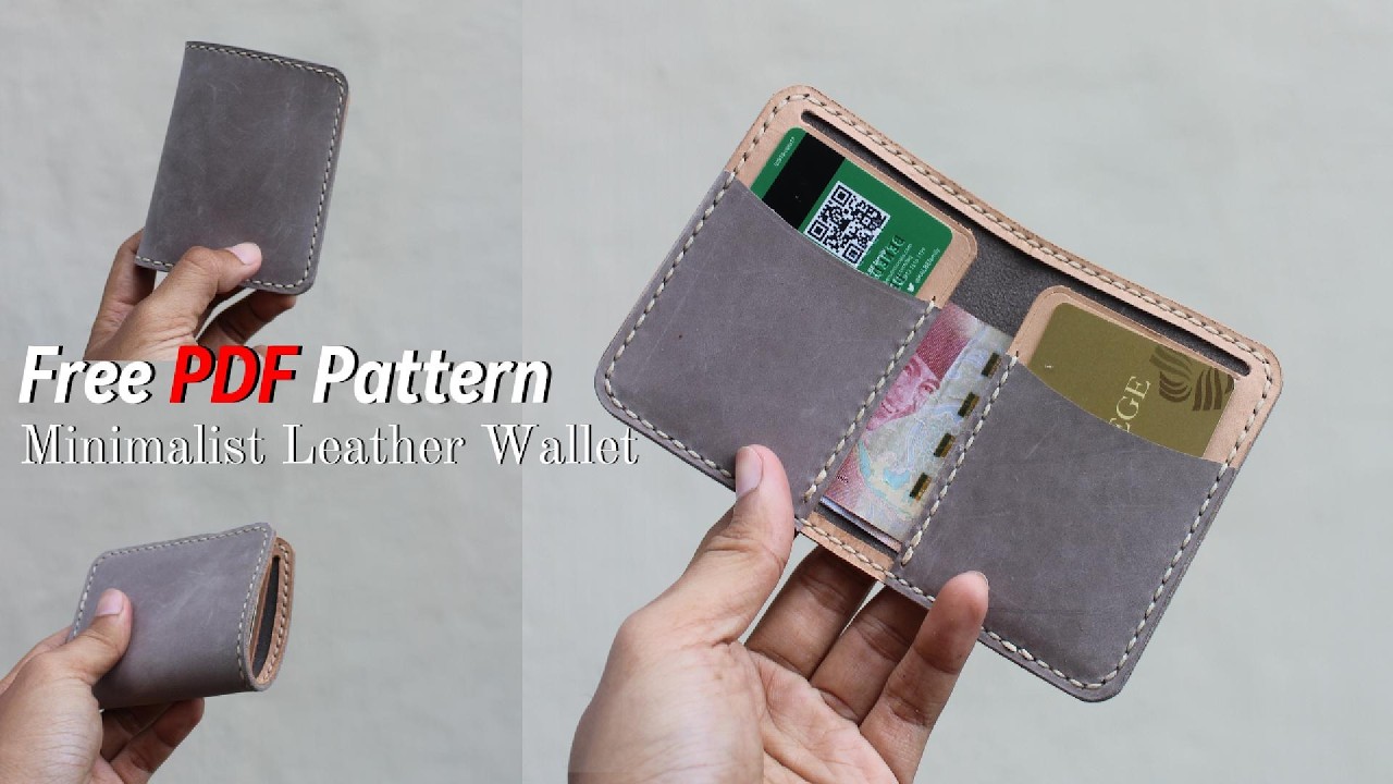 Making a HANDMADE Minimalist Leather Wallet with FREE Pattern & Step-by-Step