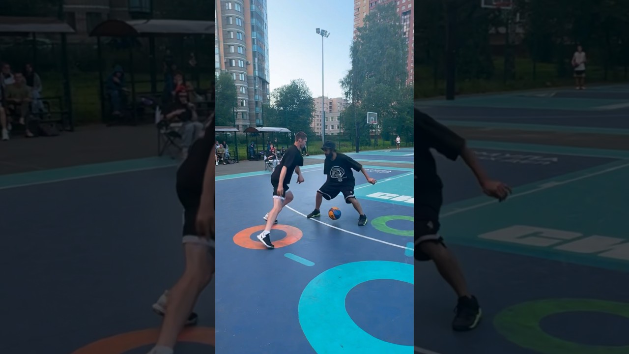 Кинул между ног, но не тому человеку #basketball #streetball #sports