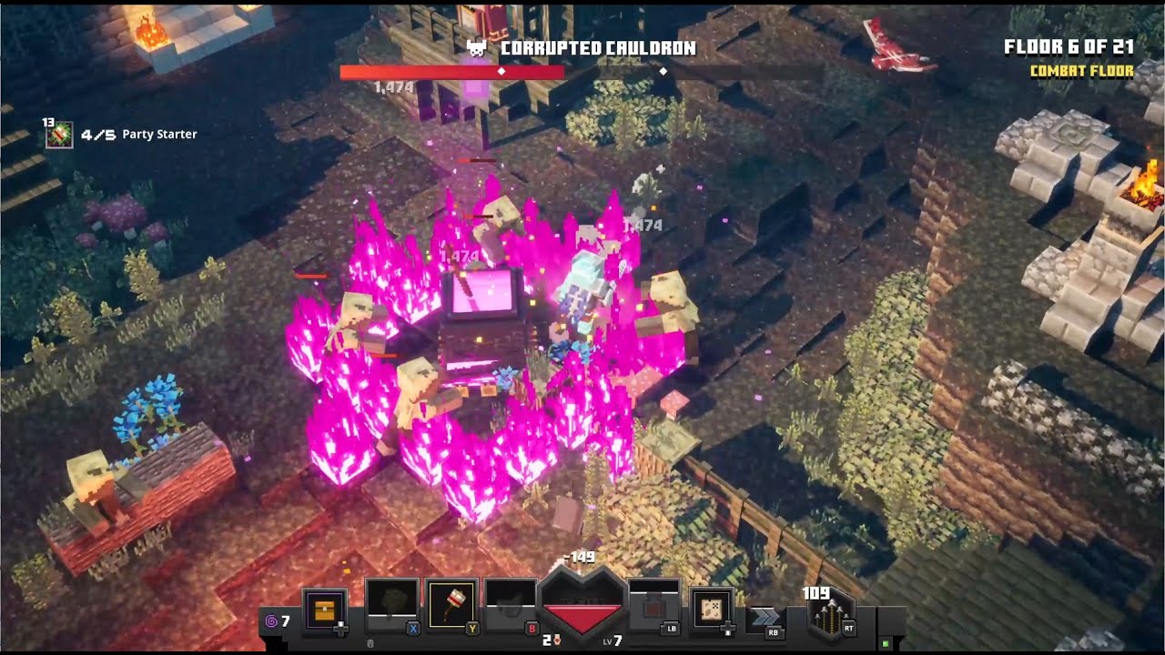 Boss Rush # 137 (1/3) - Season 3 THE TOWER 45 Floor 0-11 Apocalypse Minecraft Dungeons