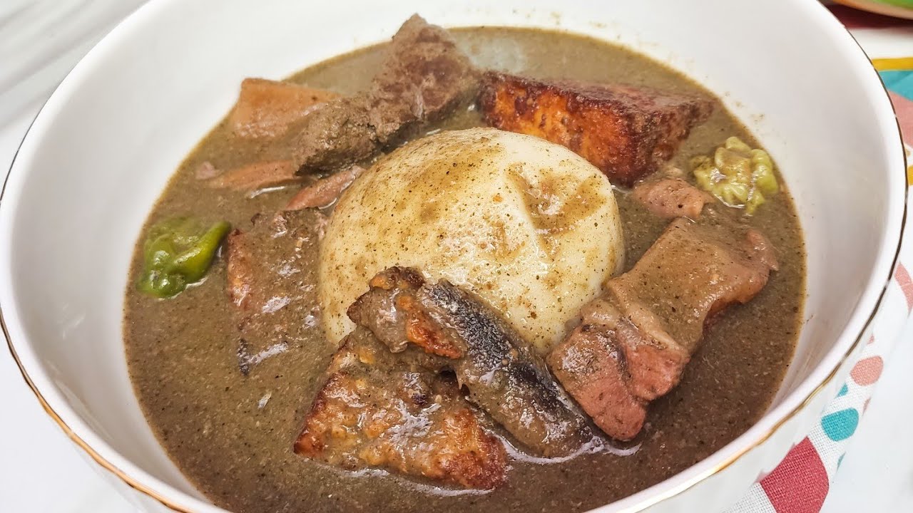 Tuo zaafi and baobab leaf soup. Live video.