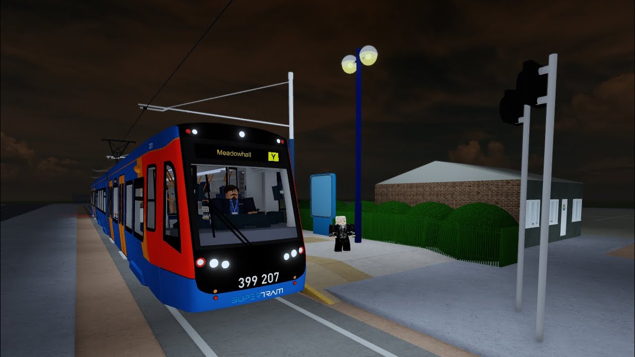 Sheffield Supertram Roblox Yellow Route Service to Meadowhall Interchange