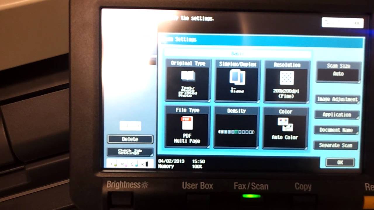 Konica Minolta Bizhub C280 - How to Scan and Send to Email as PDF