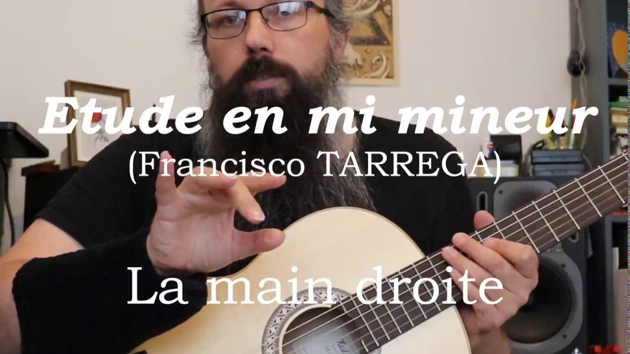 Etude en m mineur (Francisco TARREGA) - pas à pas