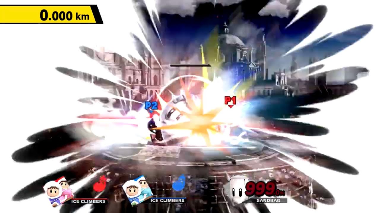 SSBU  Home Run Contest hit Sandbag with 999% damage (MOD)