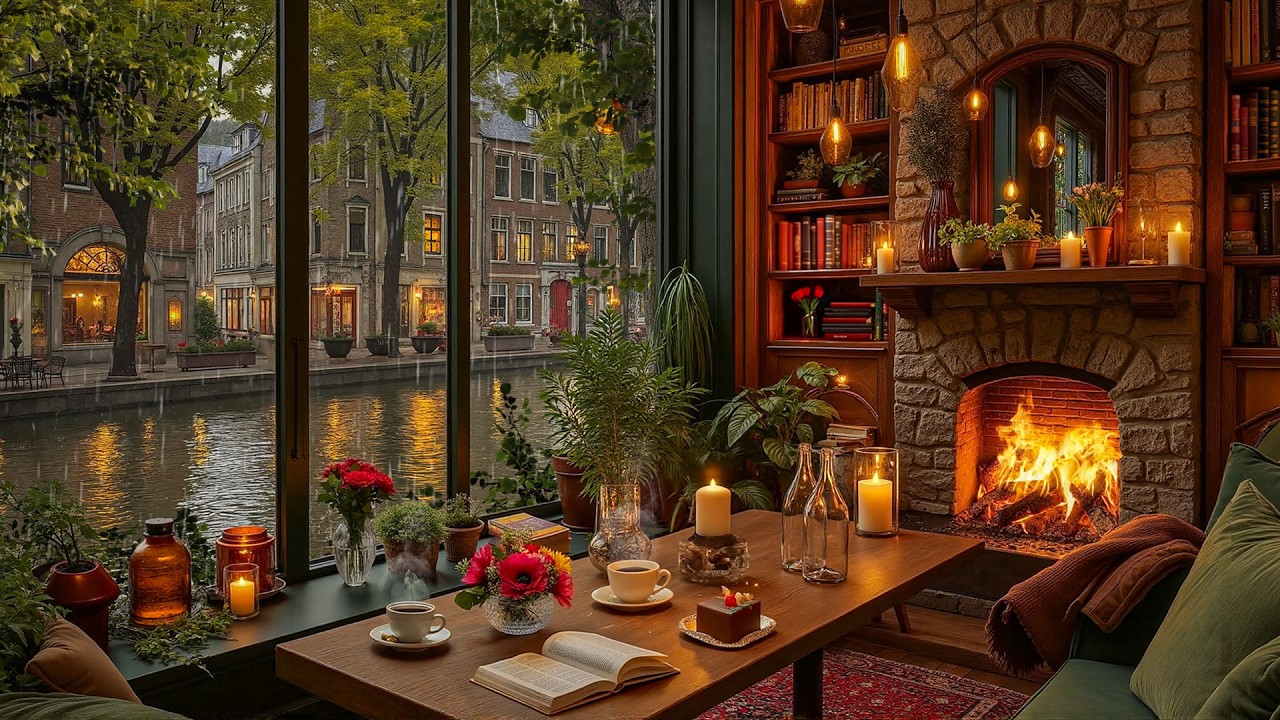 Soft Jazz on a Rainy February Morning 🌧️ Cozy Café Vibes for Study & Productivity