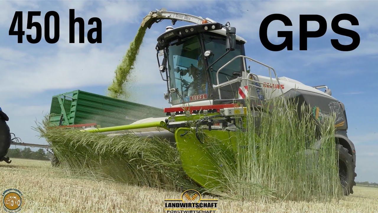 Roggen GPS Lohnunternehmen Dömling beim 450ha Lohnhäckseln für die Biogasanlage - Erdgas Alternative