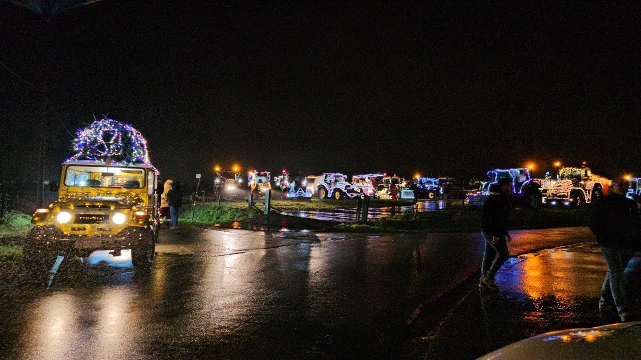 verlichte tractorstoet Bazel 2024 (bij start)