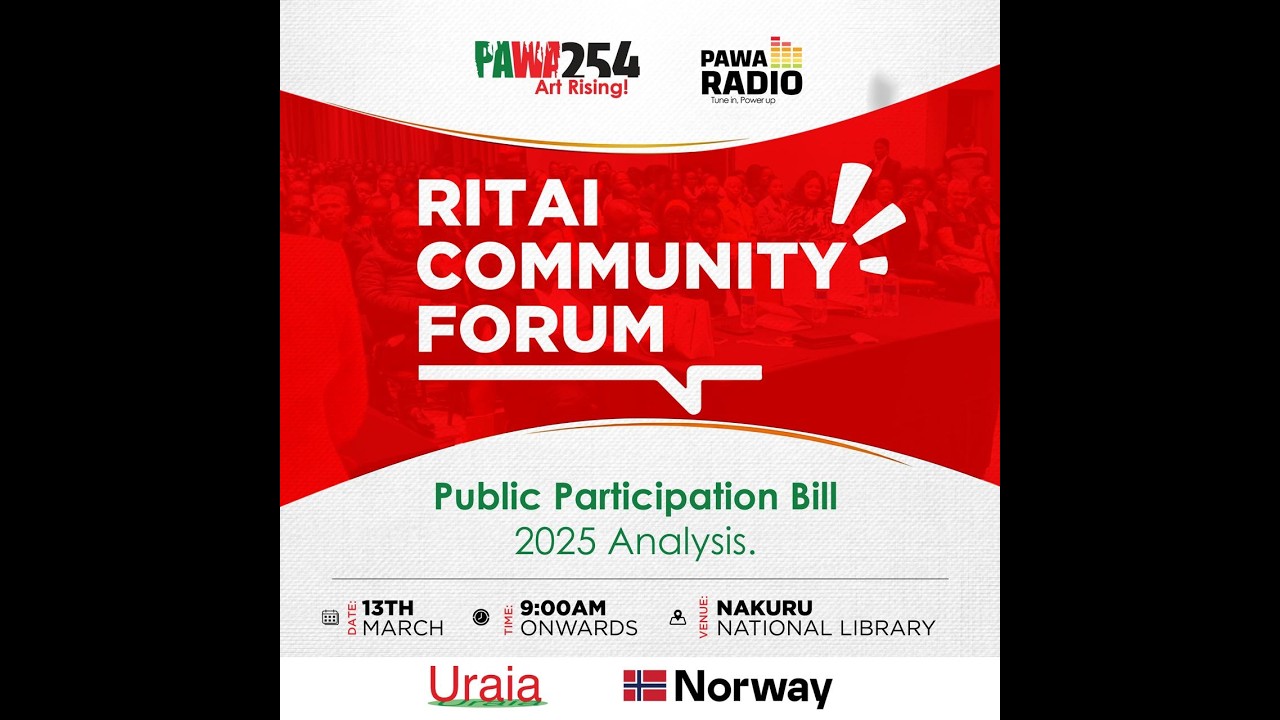 Public Participation Bill 2025 Analysis Live at National Library Nakuru |13th March