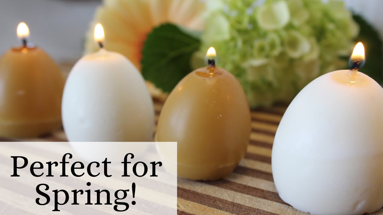 Easter Egg Candles from Old Egg Shells