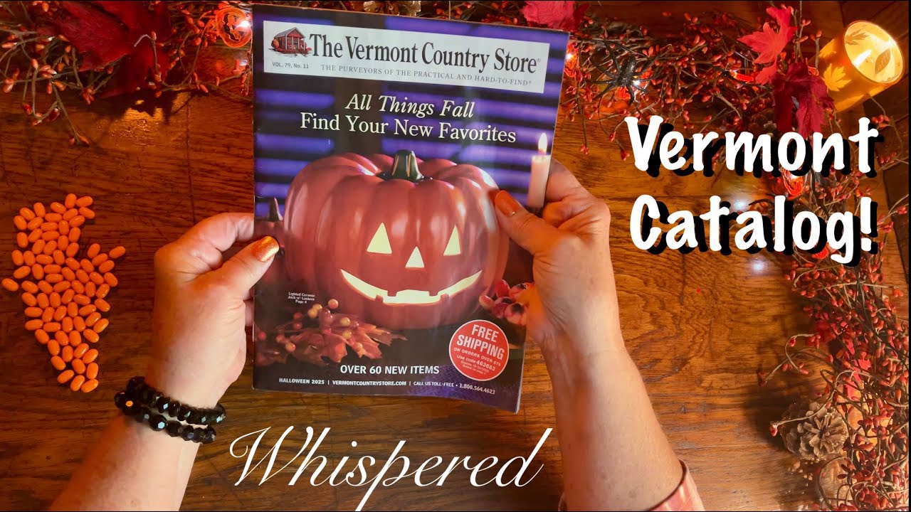 ASMR Vermont Country Store Catalog! (Whispered with Candy) Not a voice over. Page turning.