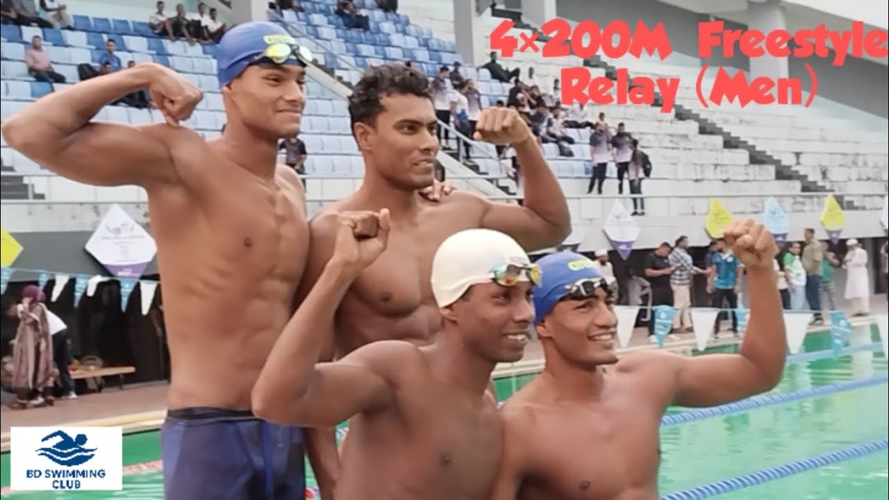 🏊‍♂️ 34th National Swimming Championship 2025 | 4×200m Freestyle Relay (Men) | BD Swimming Club 🔥🇧🇩