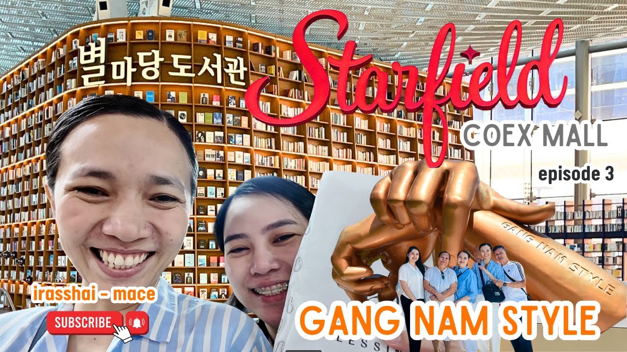 Love books? Exploring Starfield Library & Gangnam Style Statue | Seoul, South Korea | irasshai-mace