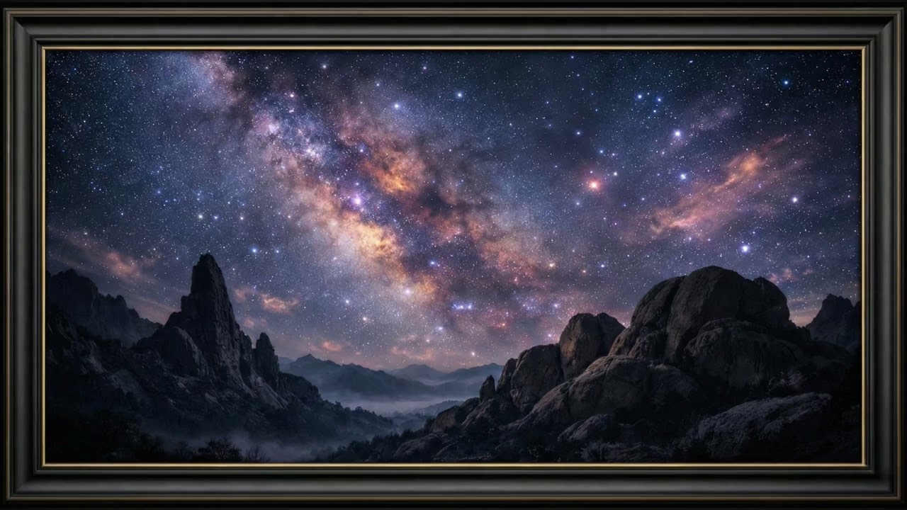 Ultra-Realistic Night Sky 🌌— 4K Luxury Screensaver | Milky Way Cosmic Calm⭐️