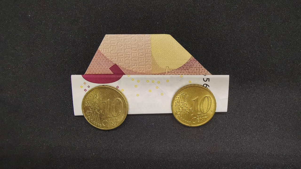 Geldscheine falten für Geldgeschenke 🚙 Auto 🚙 einfach Geld falten zum Geburtstag & Hochzeit
