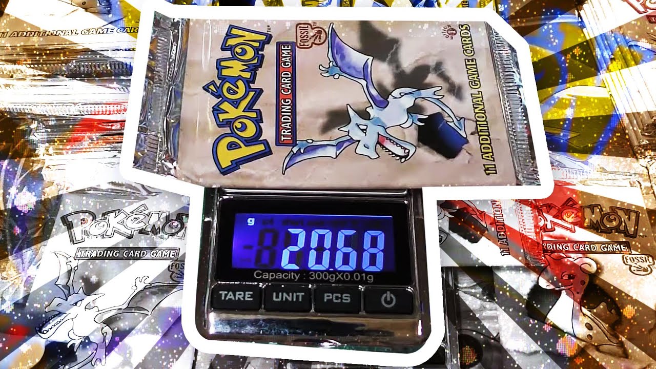 How to WEIGH a FOSSIL 1st Edition Pokemon Box !!!