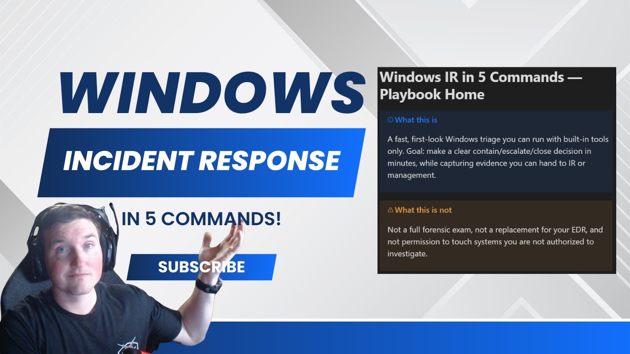 Windows IR in 5 Commands! #hacker #cybersecurity #informationsecurity #incidentmanagement