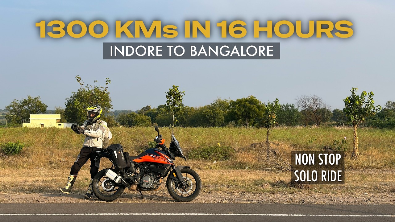 SOLO RIDE | 1300 KM IN 16 HOURS | INDORE TO BANGALORE